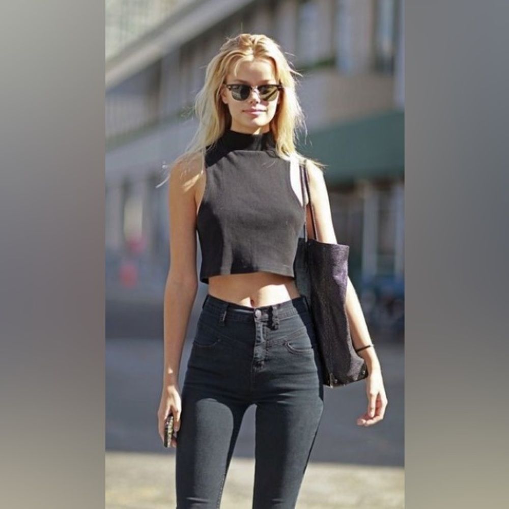 MADEWELL | 9" High Riser Skinny Skinny Jean Black Lunar Women’s 28 Tall - Picture 6 of 14